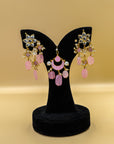 Pink Earrings and Tikka Set