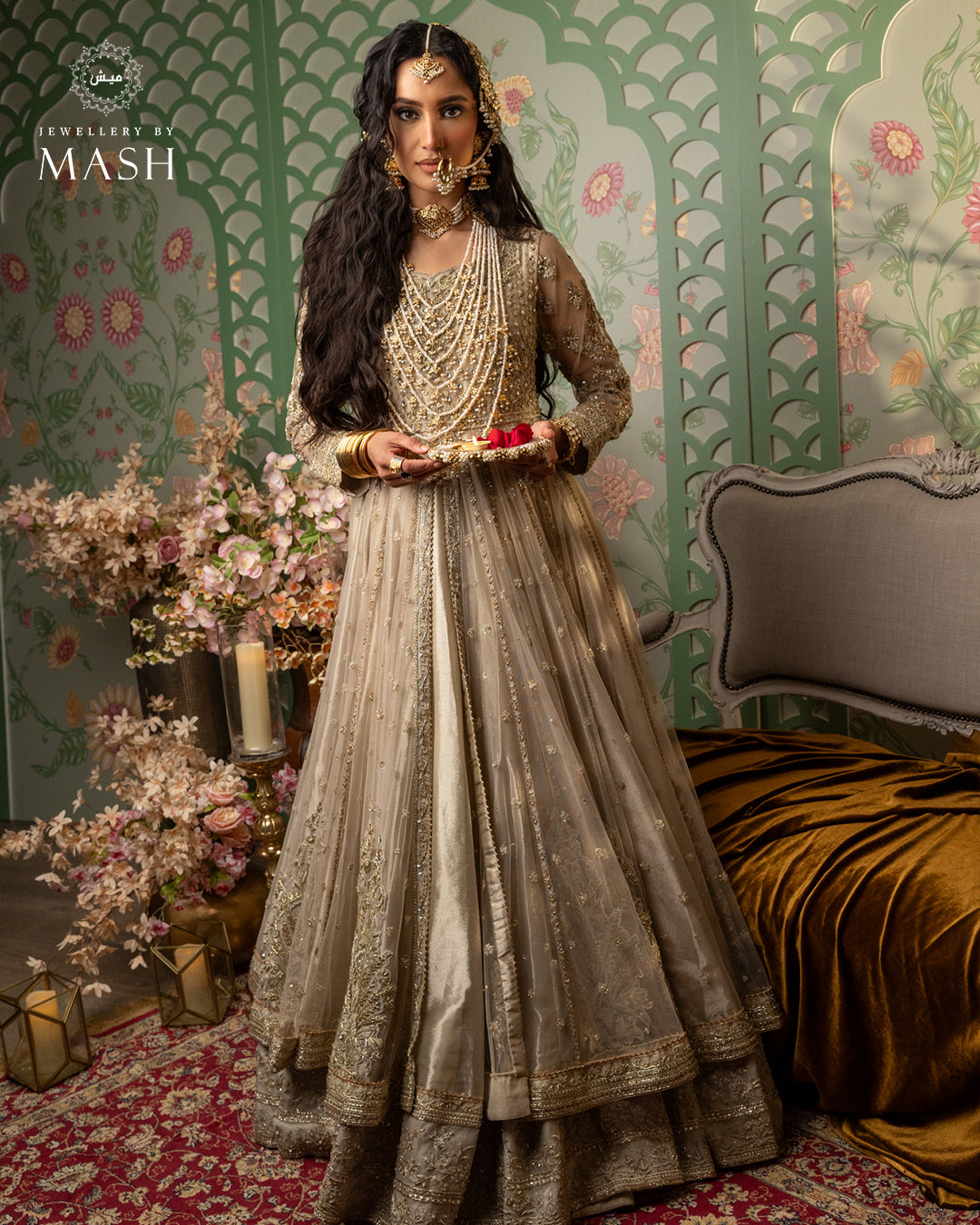 Alamzeb | The Heeramandi Inspired Traditional Jewellery Set (Real Precious Pearl’s)