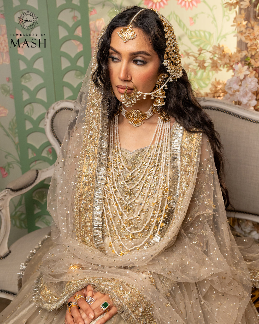 Alamzeb | The Heeramandi Inspired Traditional Jewellery Set (Real Precious Pearl’s)