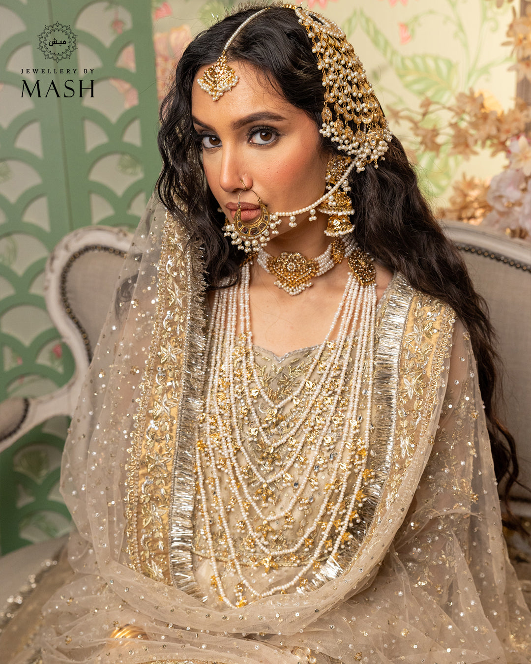 Alamzeb | The Heeramandi Inspired Traditional Jewellery Set (Semi Precious Pearl’s )