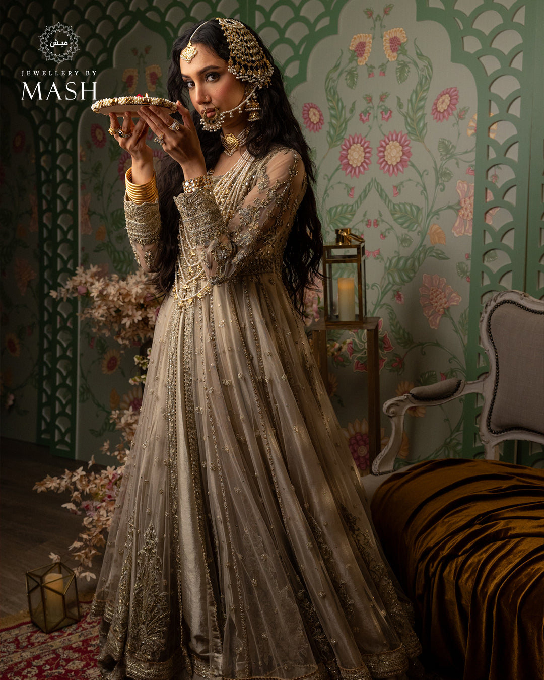 Alamzeb | The Heeramandi Inspired Traditional Jewellery Set (Semi Precious Pearl’s )