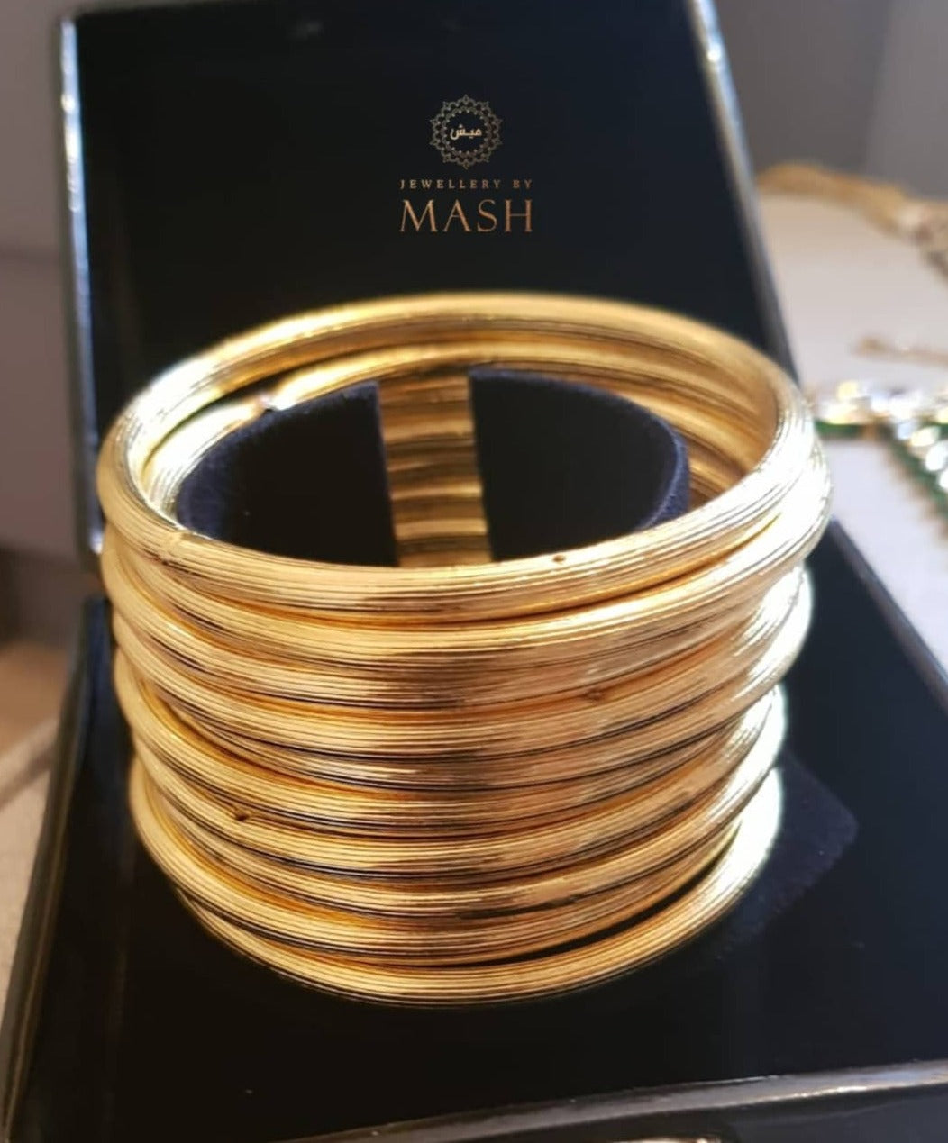 Plain Gold Bangles set of 6