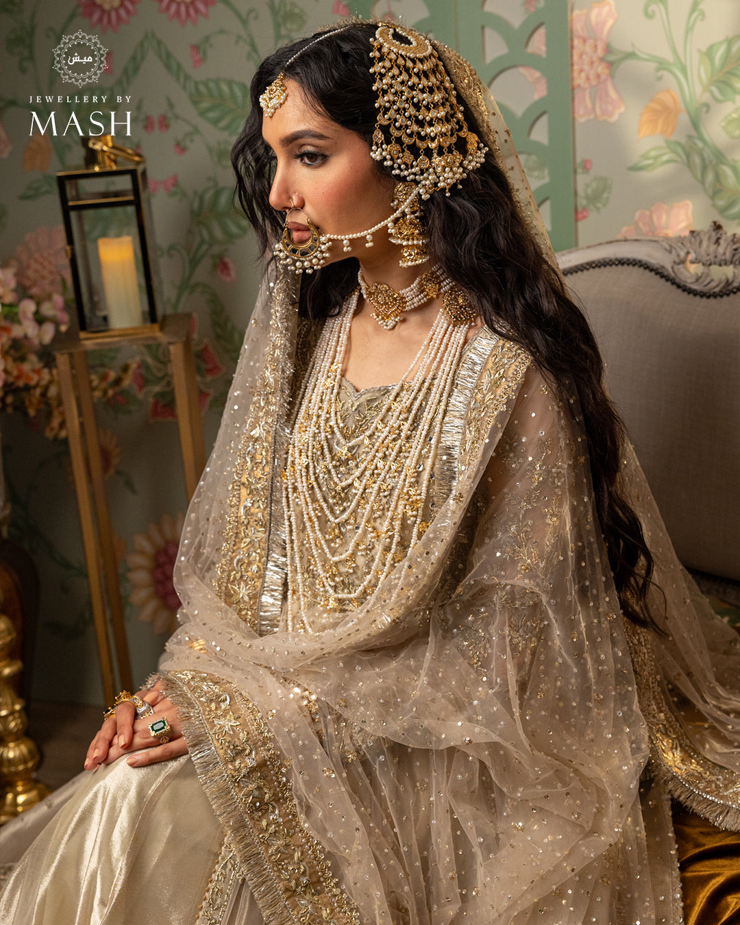 Alamzeb | The Heeramandi Inspired Traditional Jewellery Set (Real Precious Pearl’s)