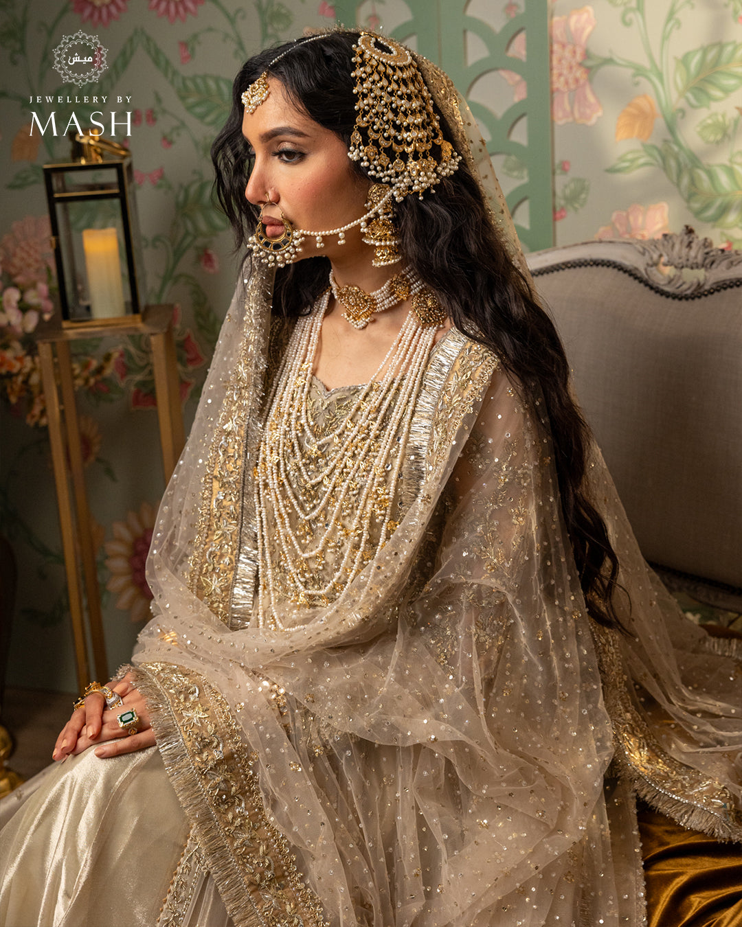 Alamzeb | The Heeramandi Inspired Traditional Jewellery Set (Real Precious Pearl’s)