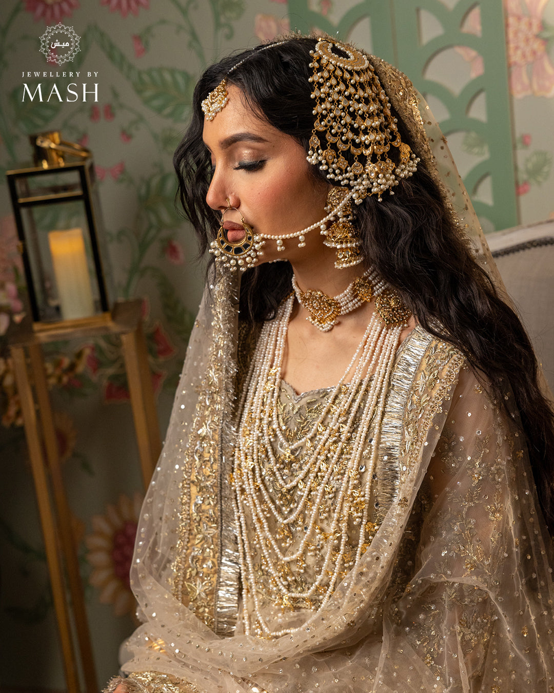 Alamzeb | The Heeramandi Inspired Traditional Jewellery Set (Real Precious Pearl’s)