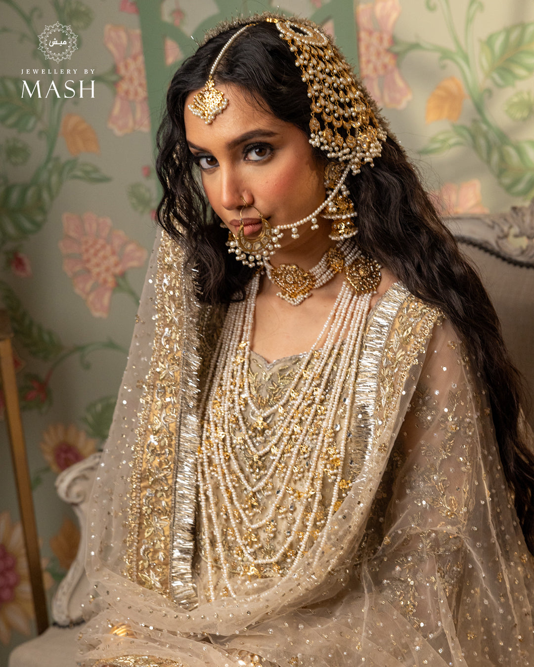 Alamzeb | The Heeramandi Inspired Traditional Jewellery Set (Real Precious Pearl’s)