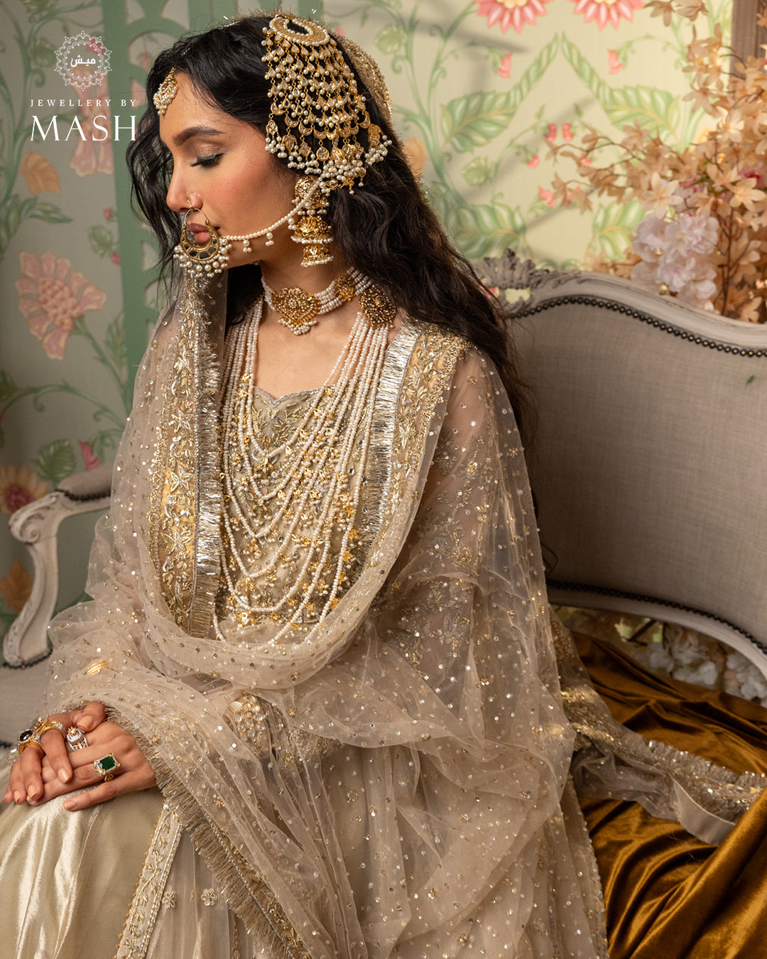 Alamzeb | The Heeramandi Inspired Traditional Jewellery Set (Real Precious Pearl’s)