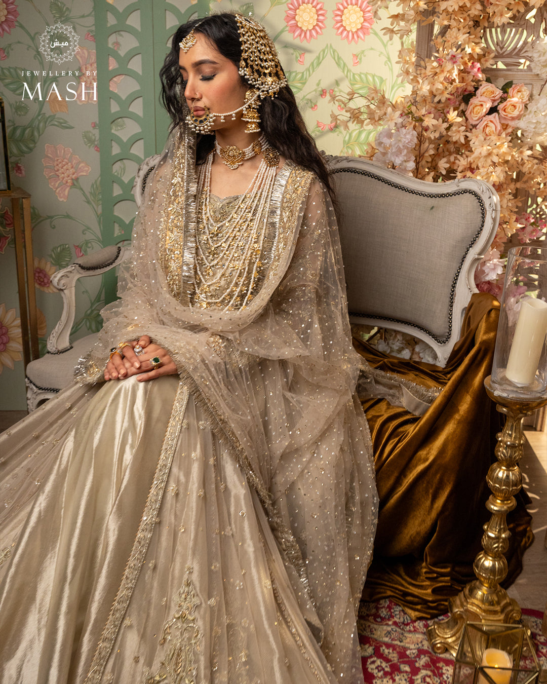 Alamzeb | The Heeramandi Inspired Traditional Jewellery Set (Real Precious Pearl’s)