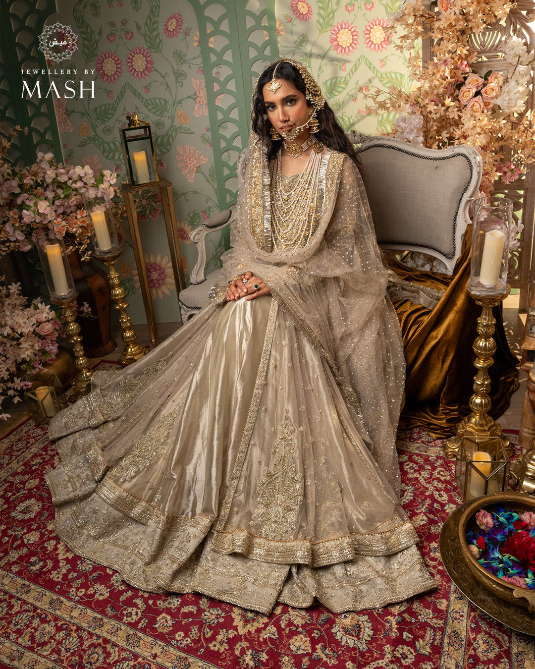 Alamzeb | The Heeramandi Inspired Traditional Jewellery Set (Real Precious Pearl’s)