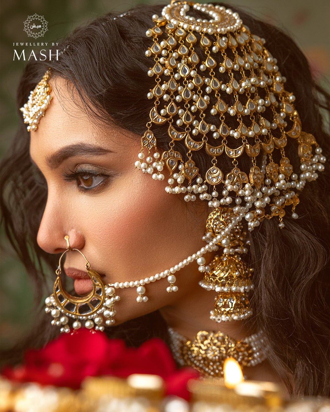 Alamzeb | The Heeramandi Inspired Traditional Jewellery Set (Semi Precious Pearl’s )