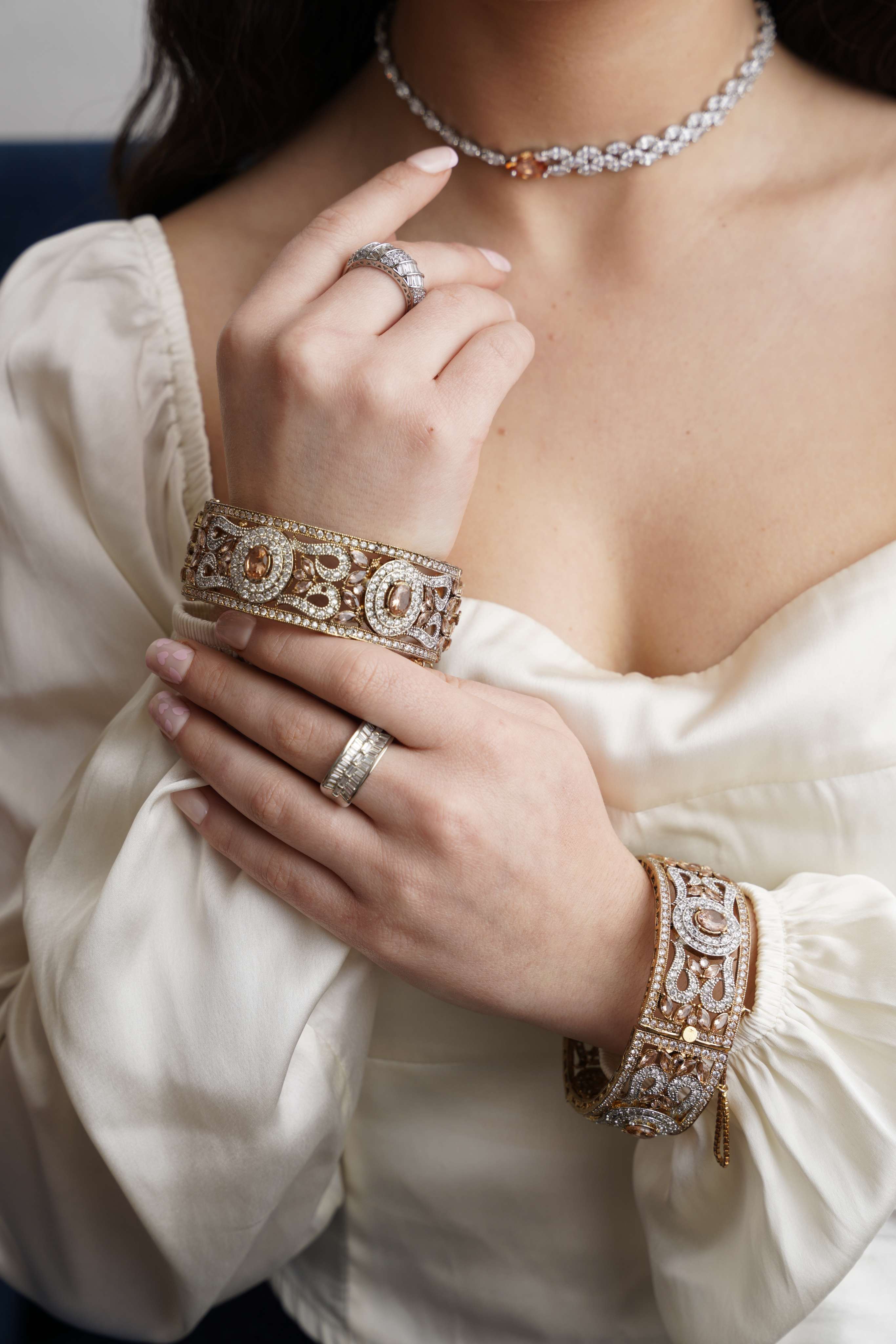 Champagne Bangle Pair