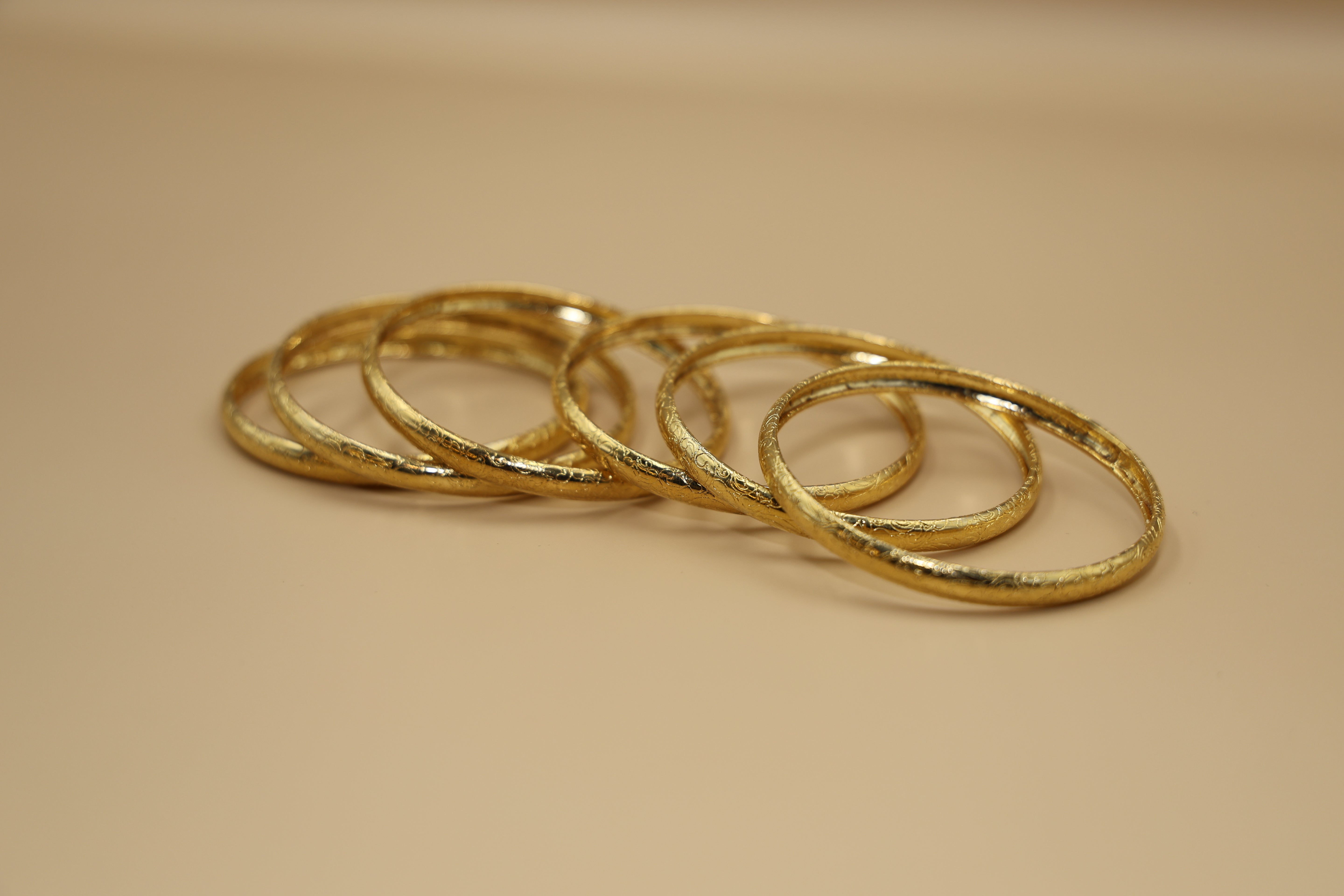 Bangles set of 6 24 CRT Goldplated