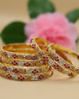 Ruby Bangles Set 24 CRT Goldplated