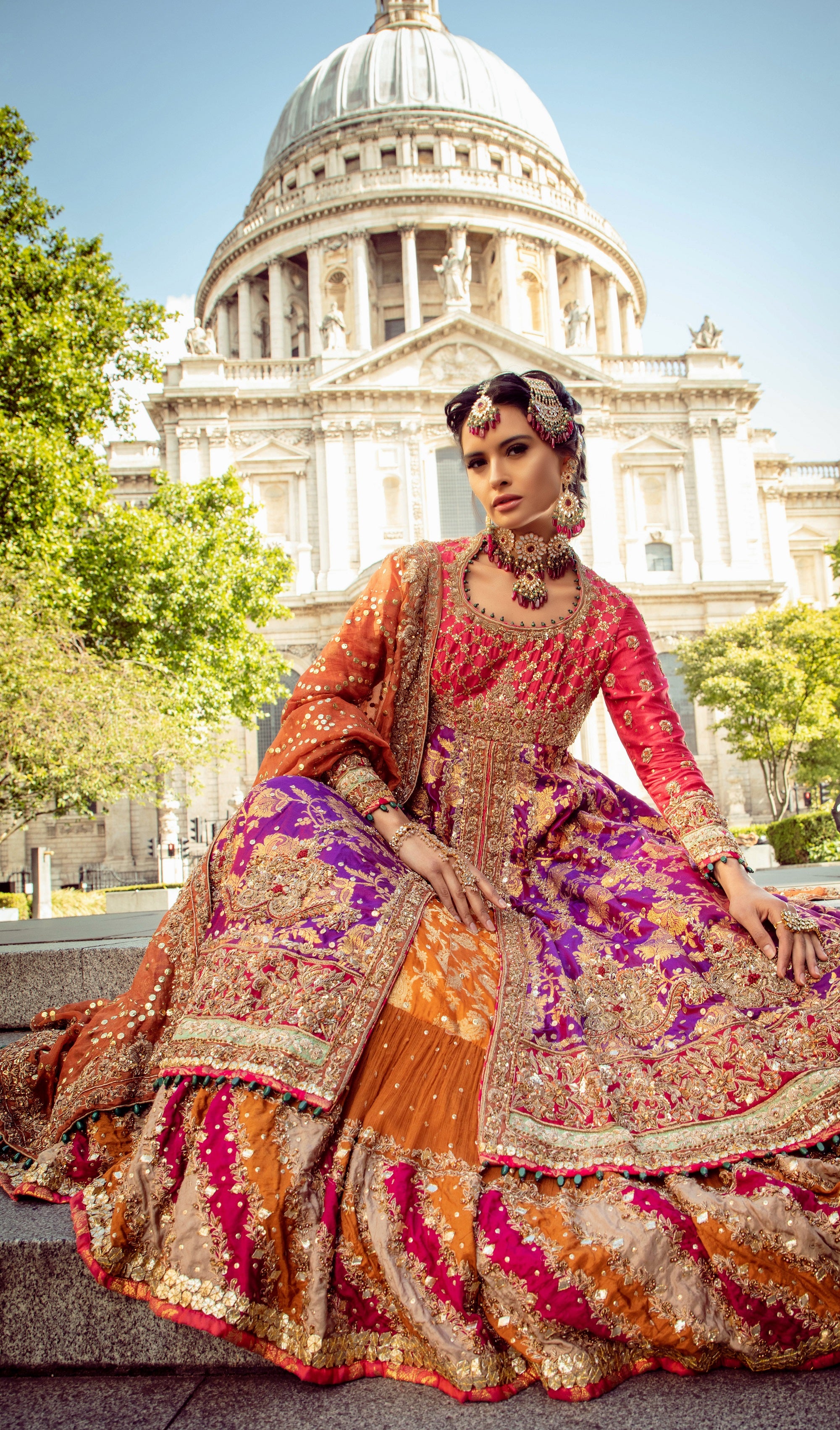 Zaib Un Nisa | The Enchanting Ruby Bridal Set