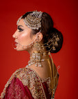 Farzeen | White Pearl Beads Jewellery Bridal Set