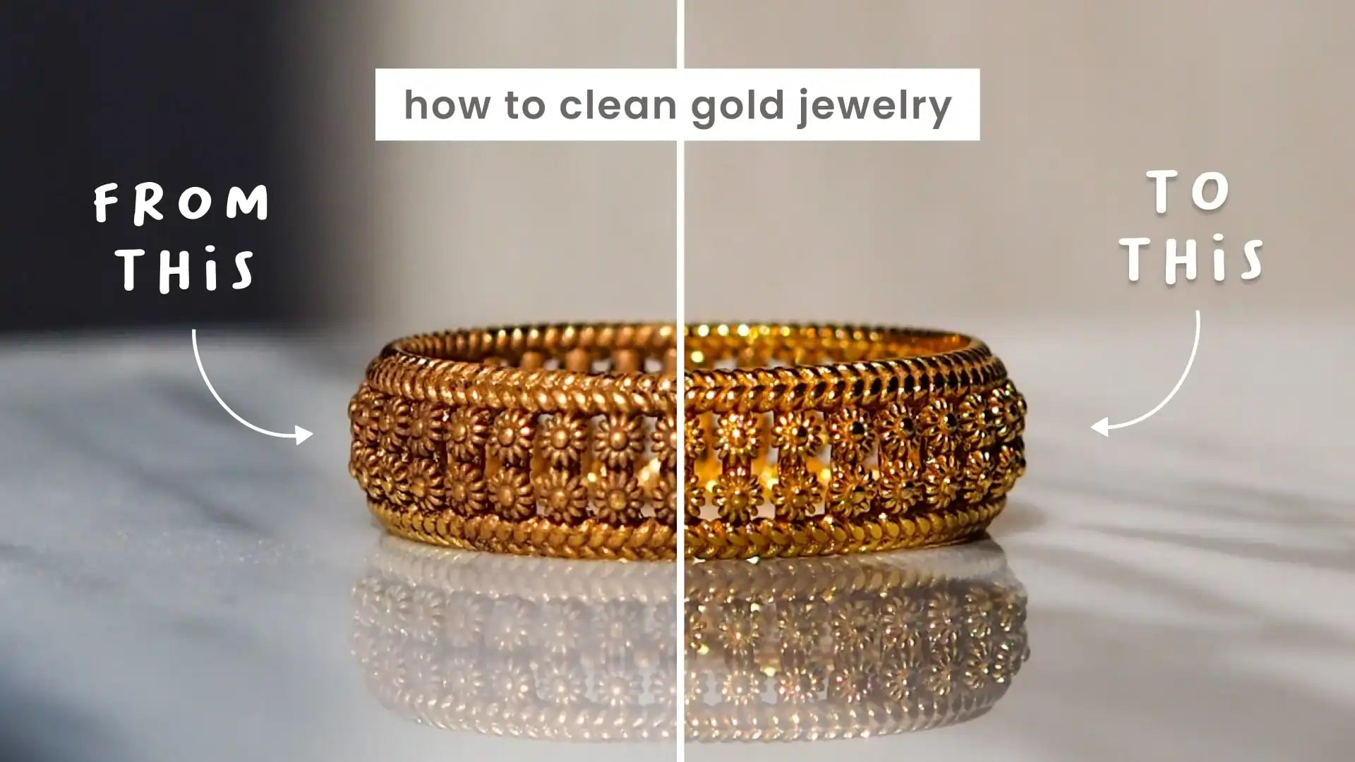 how to clean gold jewellery