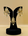 Gold Earrings and Tikka Set