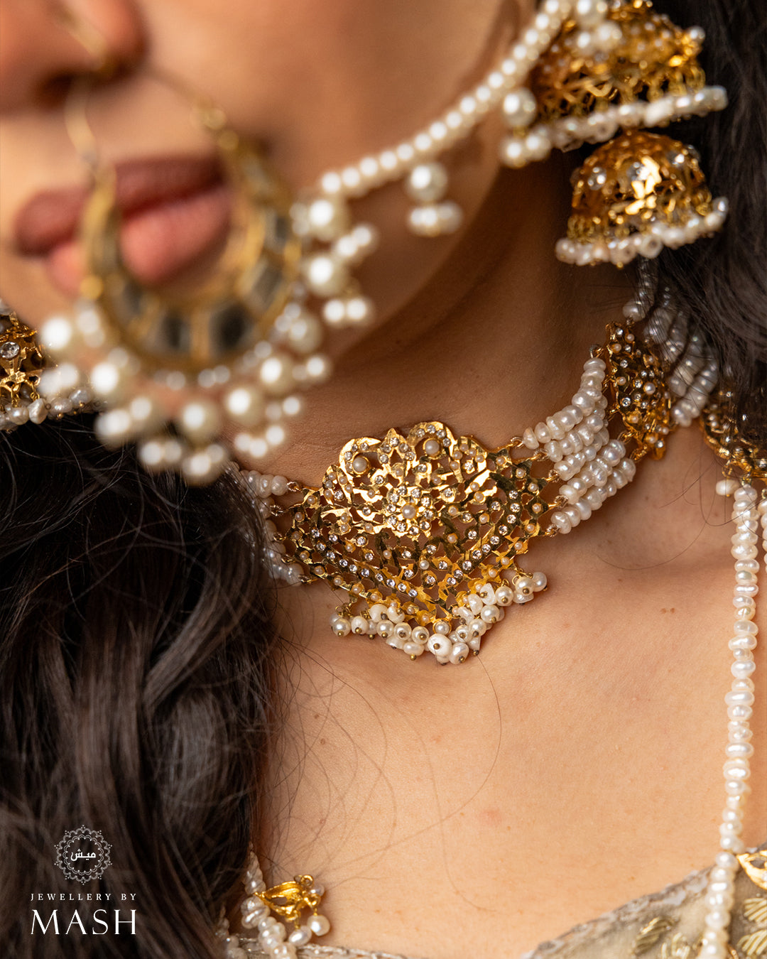 Alamzeb | The Heeramandi Inspired Traditional Jewellery Set (Real Precious Pearl’s)