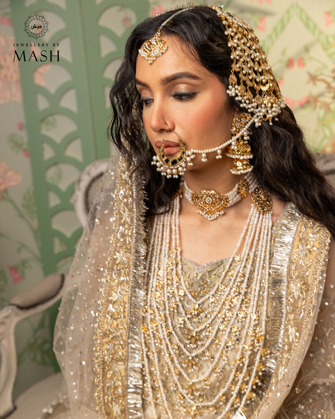 Alamzeb | The Heeramandi Inspired Traditional Jewellery Set (Real Precious Pearl’s)