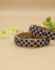 Sapphire Bangles Pair 24 CRT Goldplated