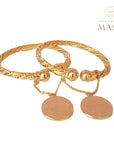 Coin Bangles Pair