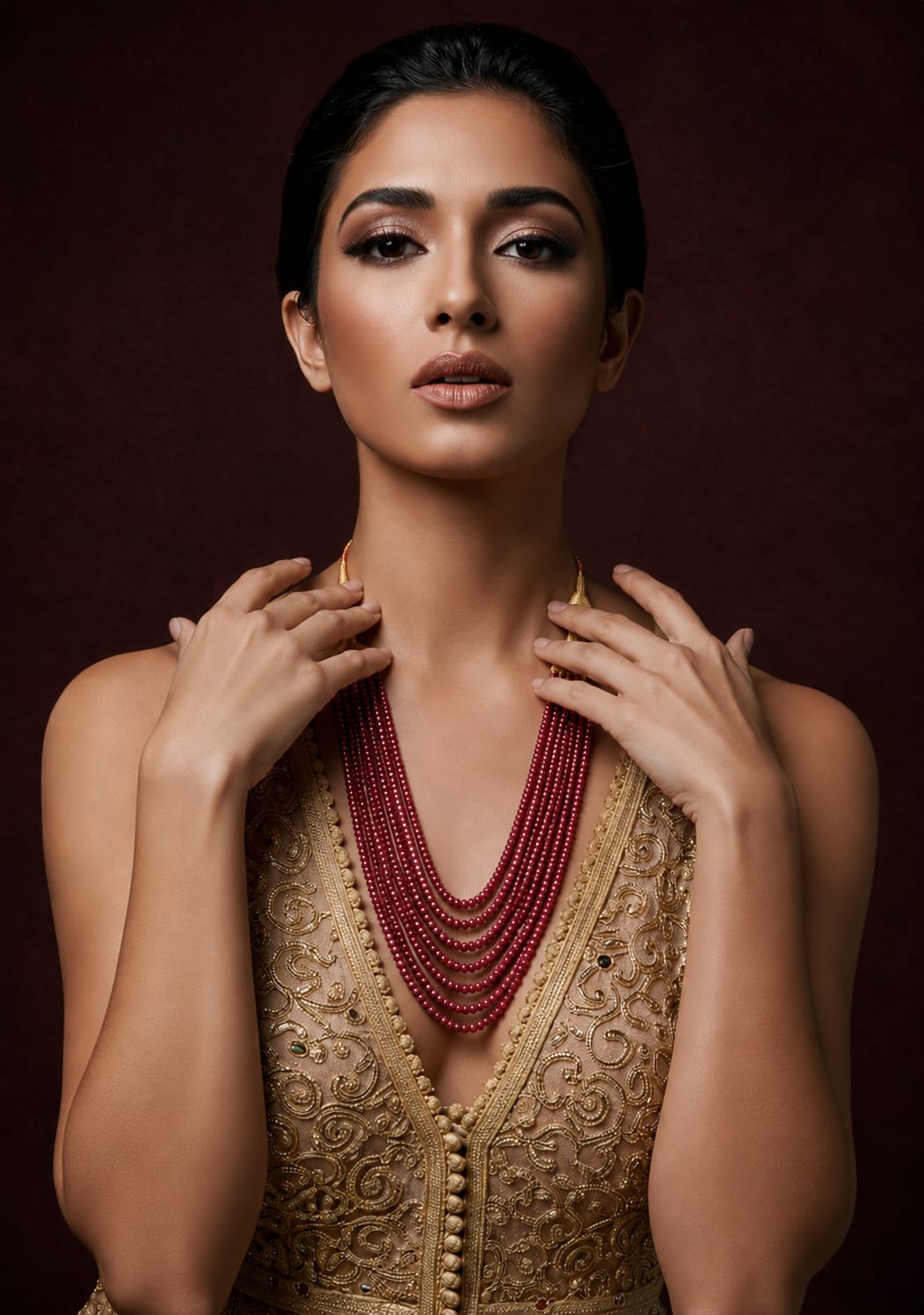 Ruby Multilayered Mala