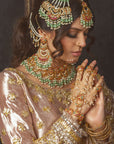 Naurattan Satrangi | Sage Green Jewellery Set
