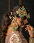 Naurattan Satrangi | Sage Green Jewellery Set